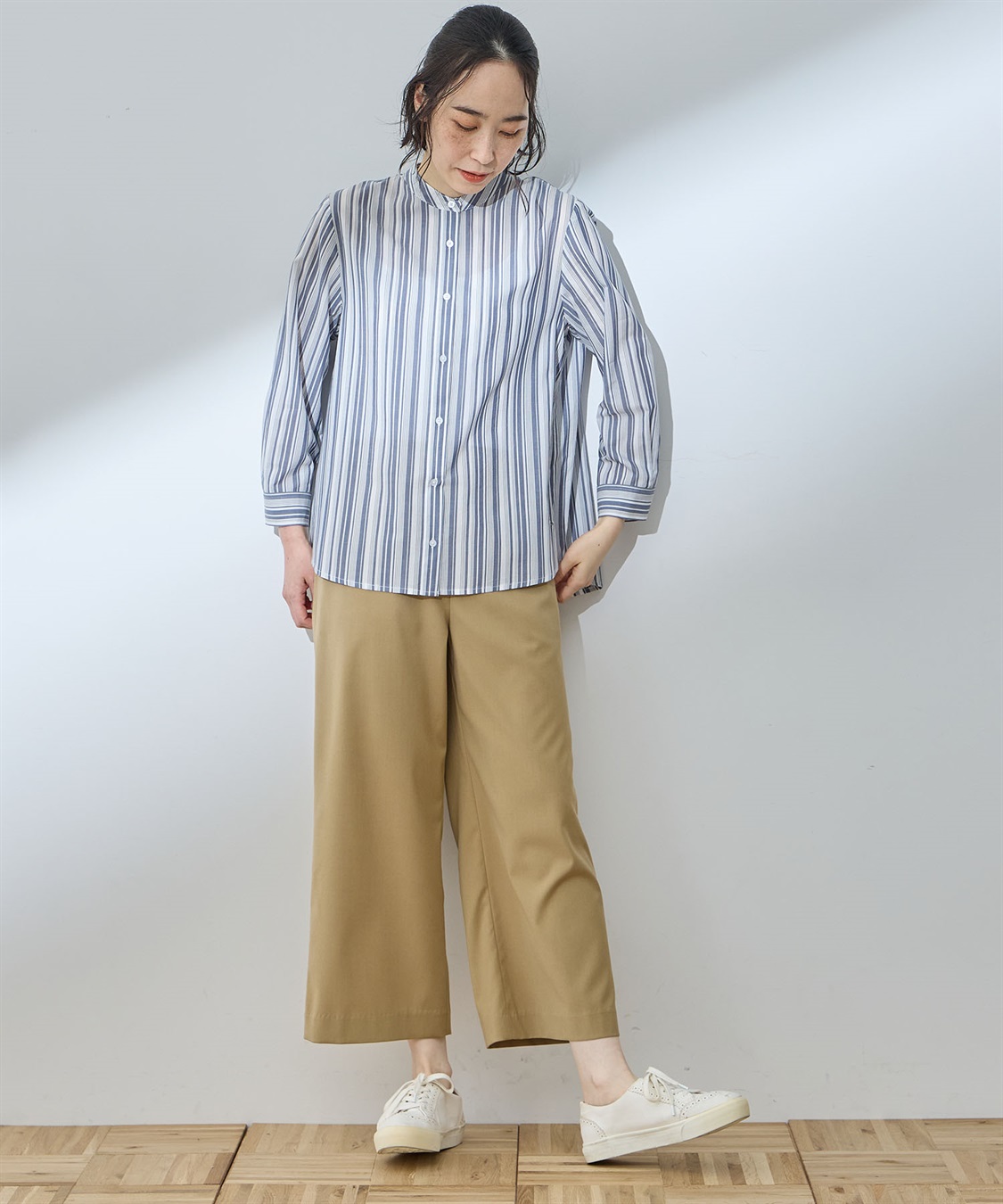 DECOY マルチストライプドルマンスリーブブラウス_sub_10