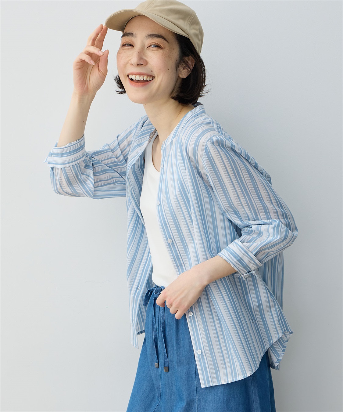 DECOY マルチストライプドルマンスリーブブラウス_sub_11