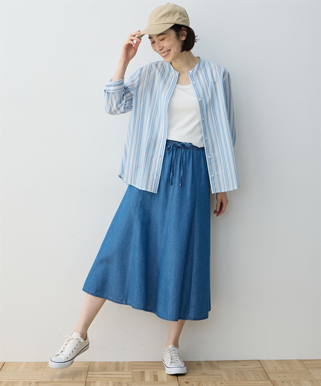 DECOY マルチストライプドルマンスリーブブラウス_sub_12