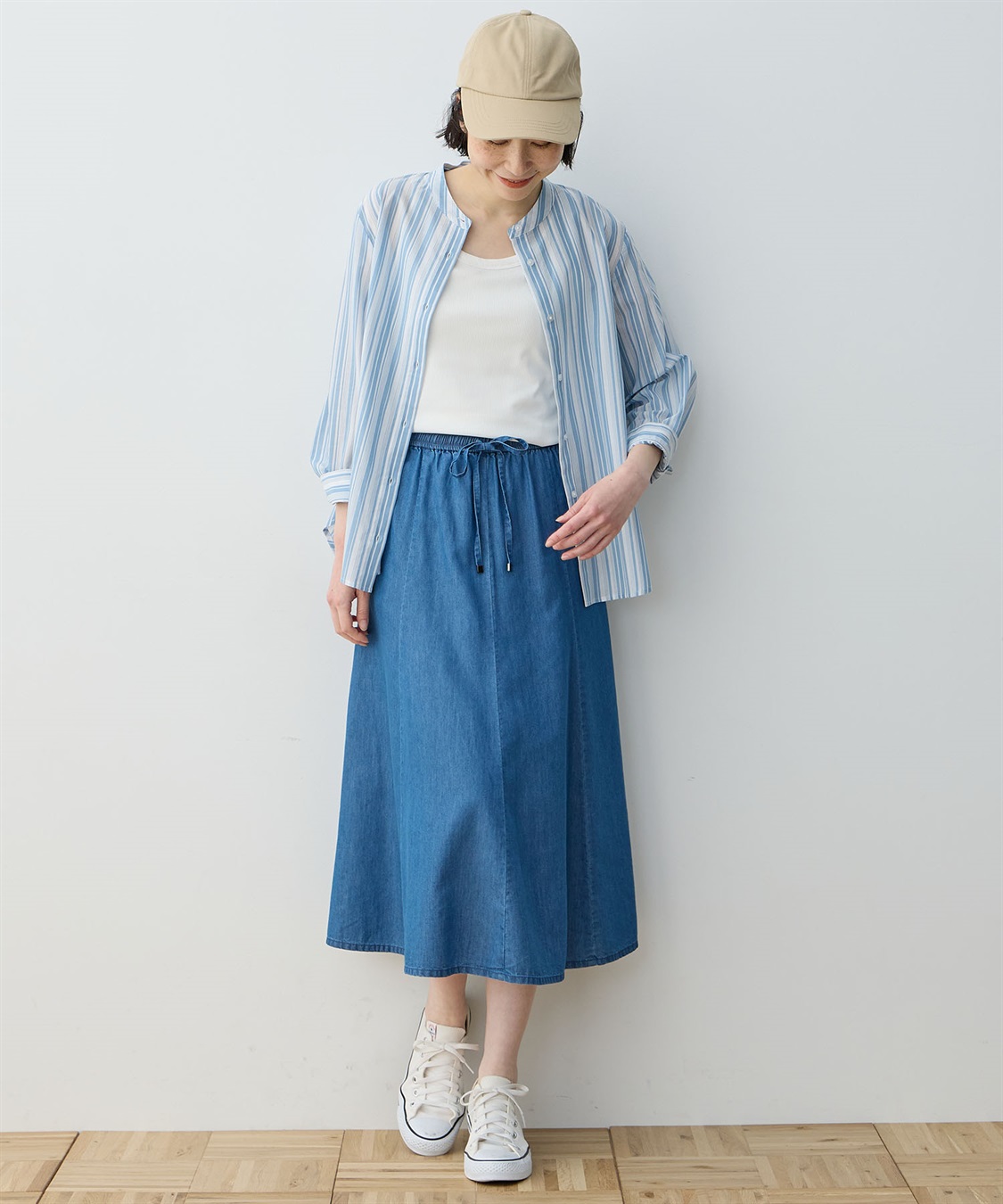 DECOY マルチストライプドルマンスリーブブラウス_sub_13