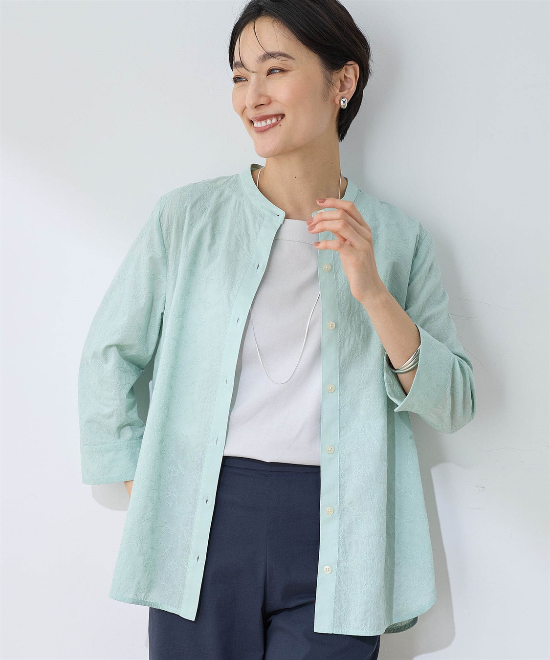 DECOY 刺しゅうブラウス_sub_1