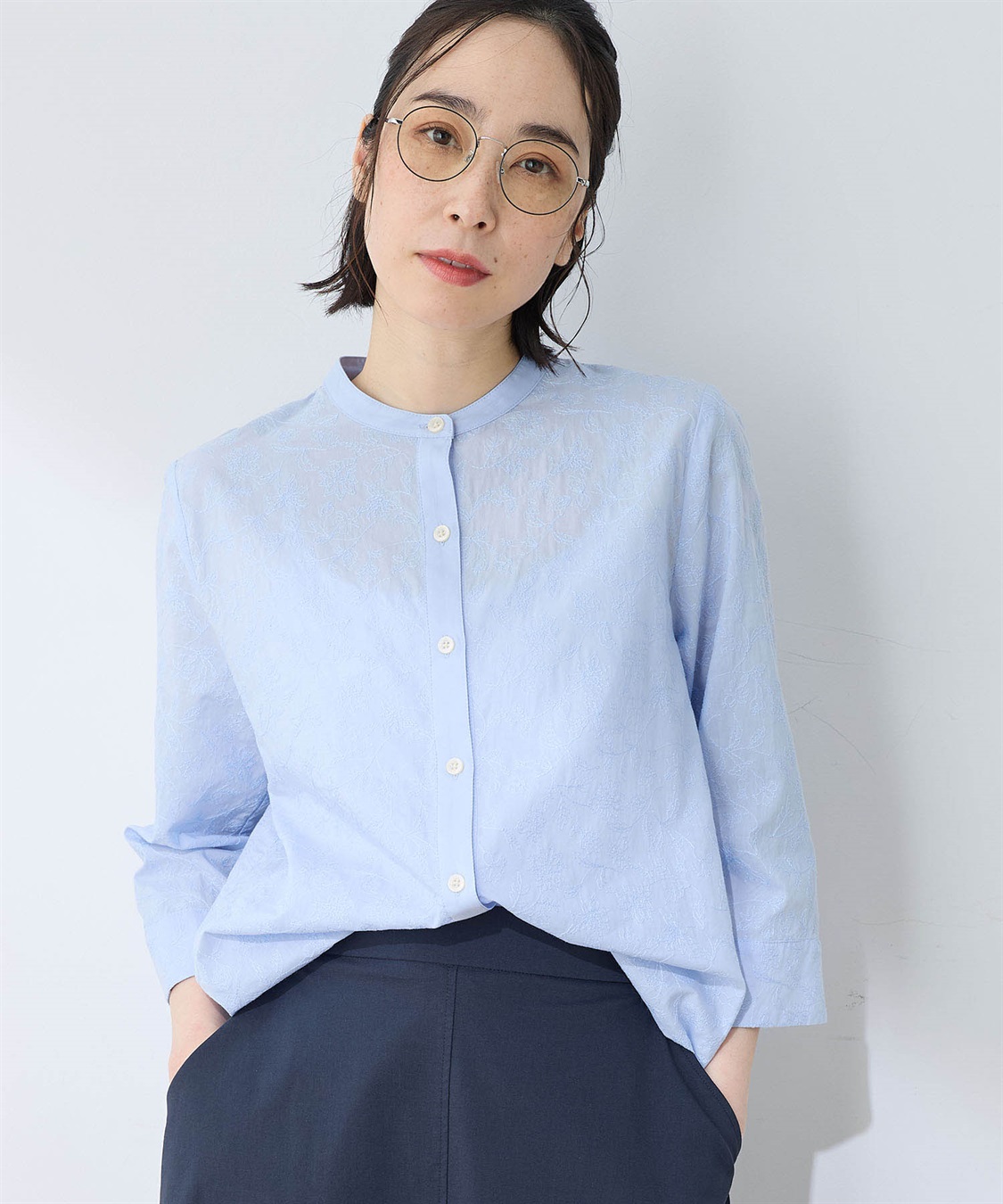 DECOY 刺しゅうブラウス_sub_2