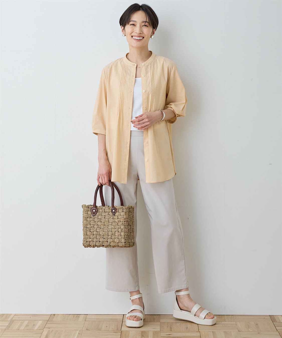 DECOY ピンタックボリュームスリーブブラウス_sub_5