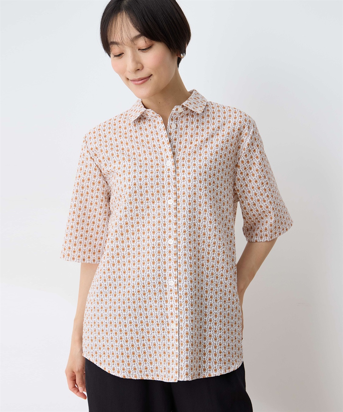 DECOY オーガニックコットンサッカーブラウス_sub_1