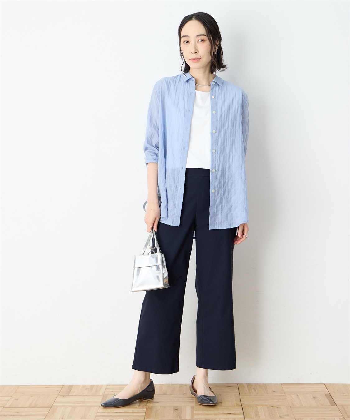 DECOY ドビーシャーリングチュニックブラウス_sub_10