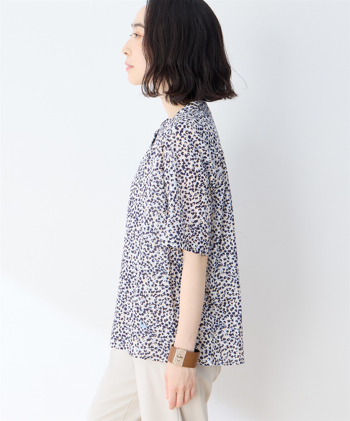 DECOY オーガニックコットンプリントブラウス_sub_1