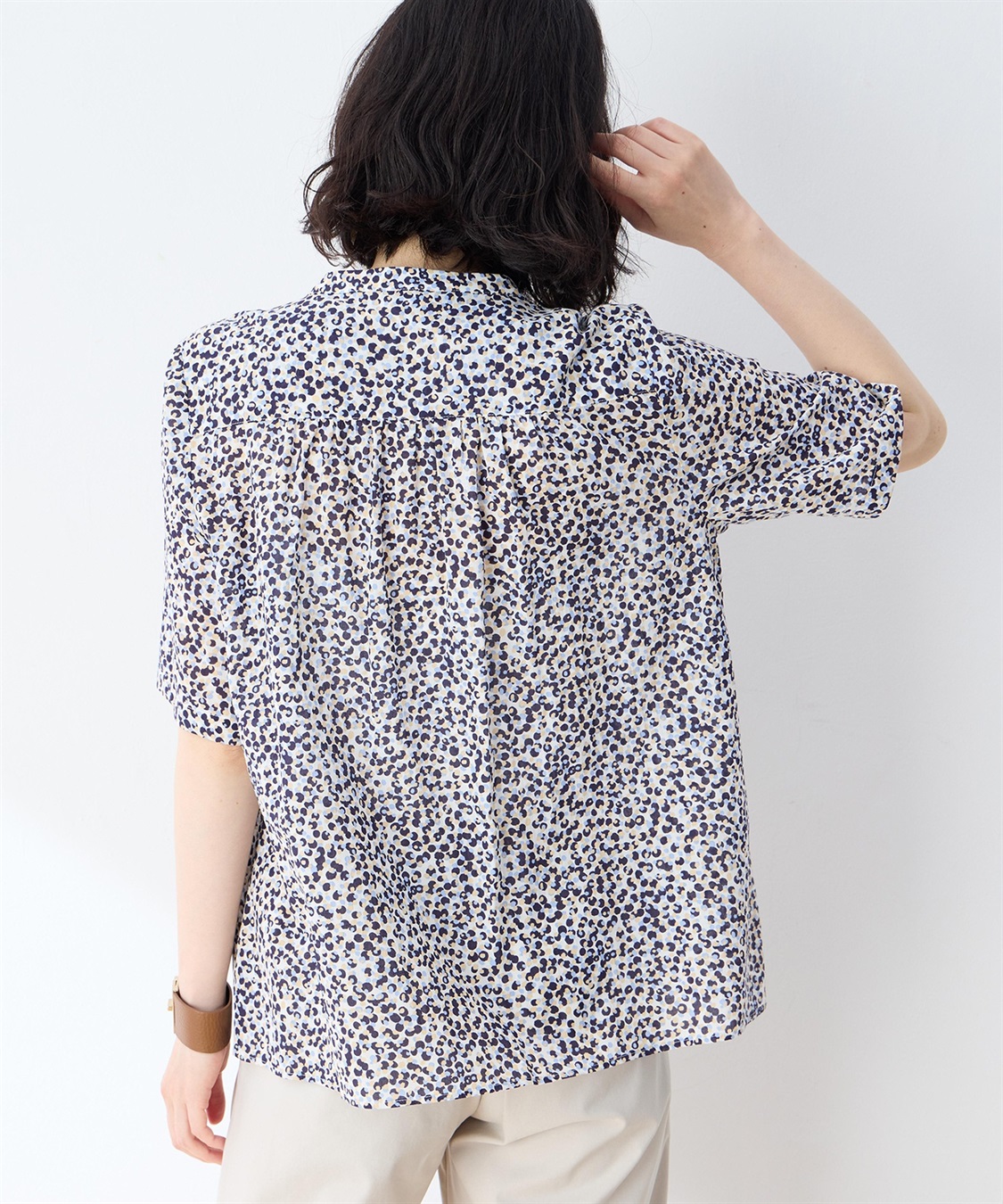 DECOY オーガニックコットンプリントブラウス_sub_2