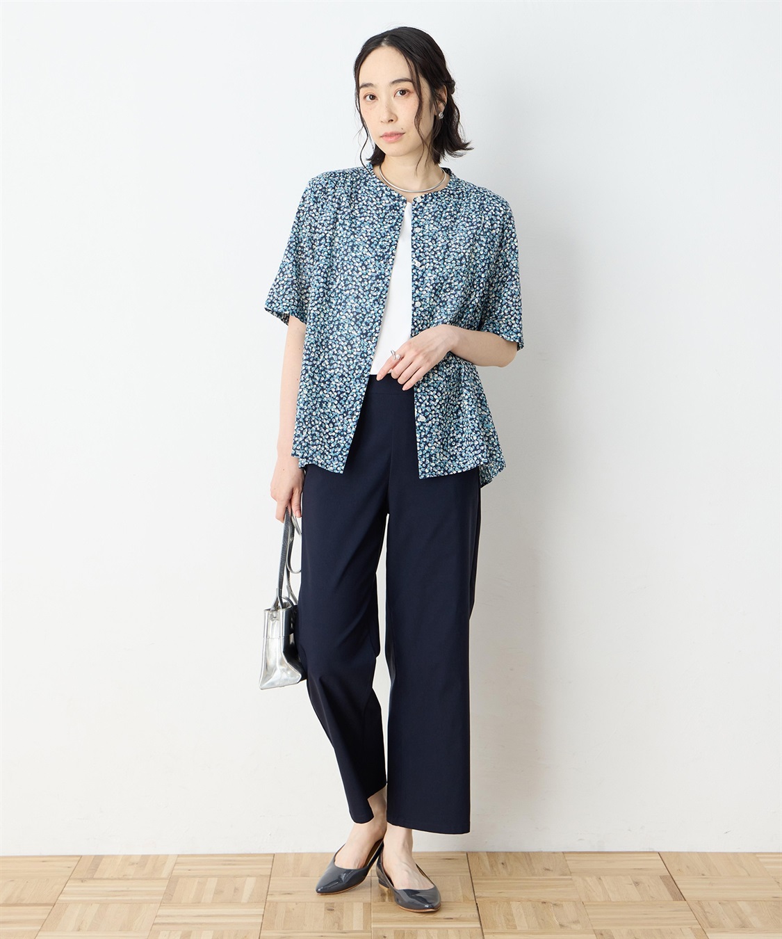 DECOY オーガニックコットンプリントブラウス_sub_4