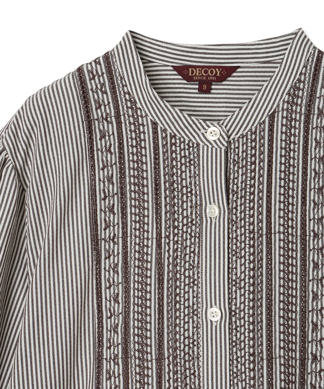 DECOY 刺しゅうストライプブラウス_sub_14