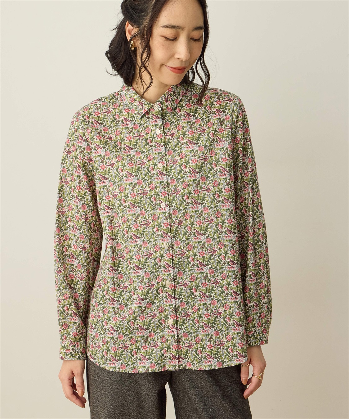DECOY リバティプリントブラウス_sub_1