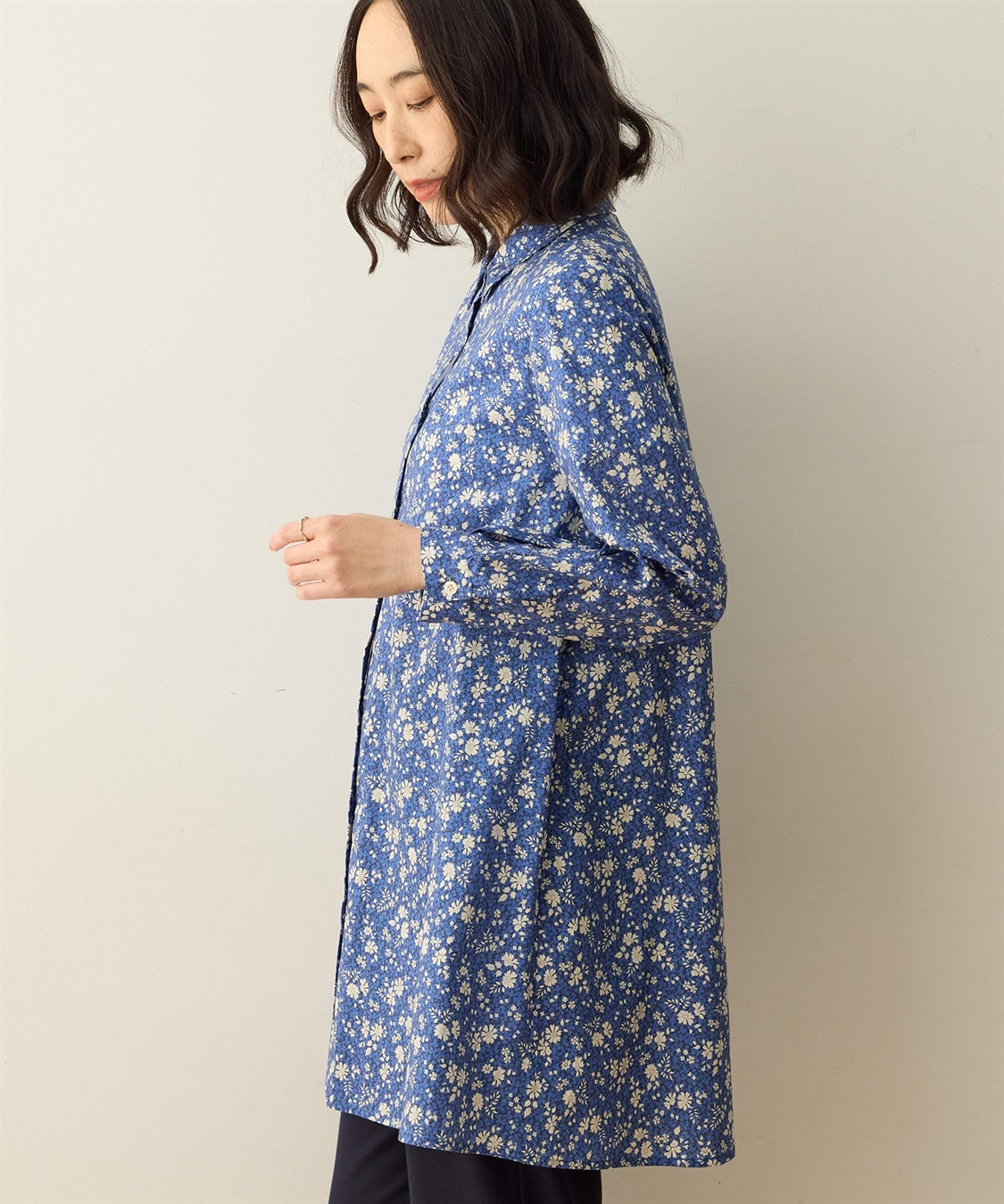 DECOY リバティプリントチュニックブラウス_sub_1