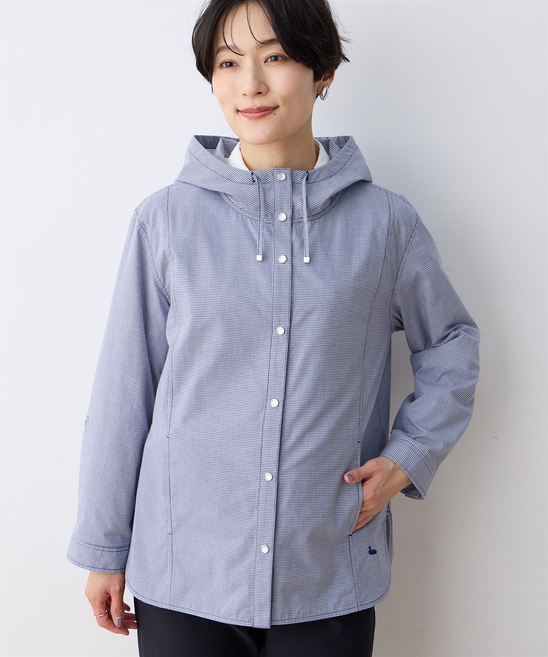 DECOY ギンガムフードシャツジャケット_sub_1