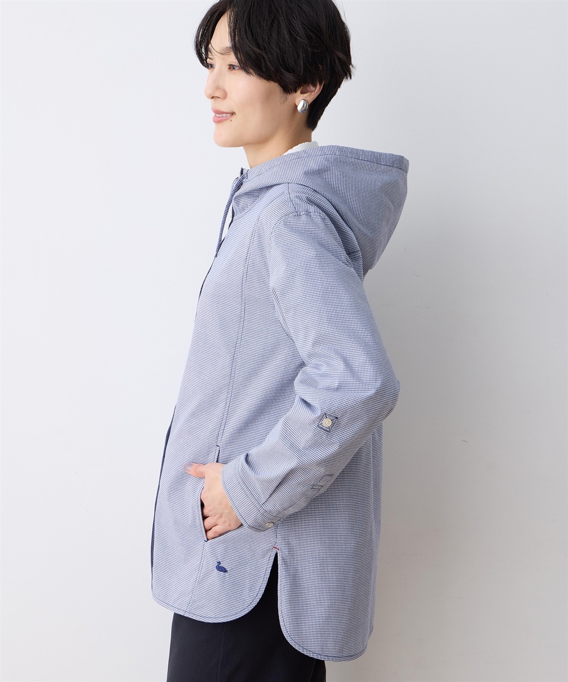 DECOY ギンガムフードシャツジャケット_sub_2