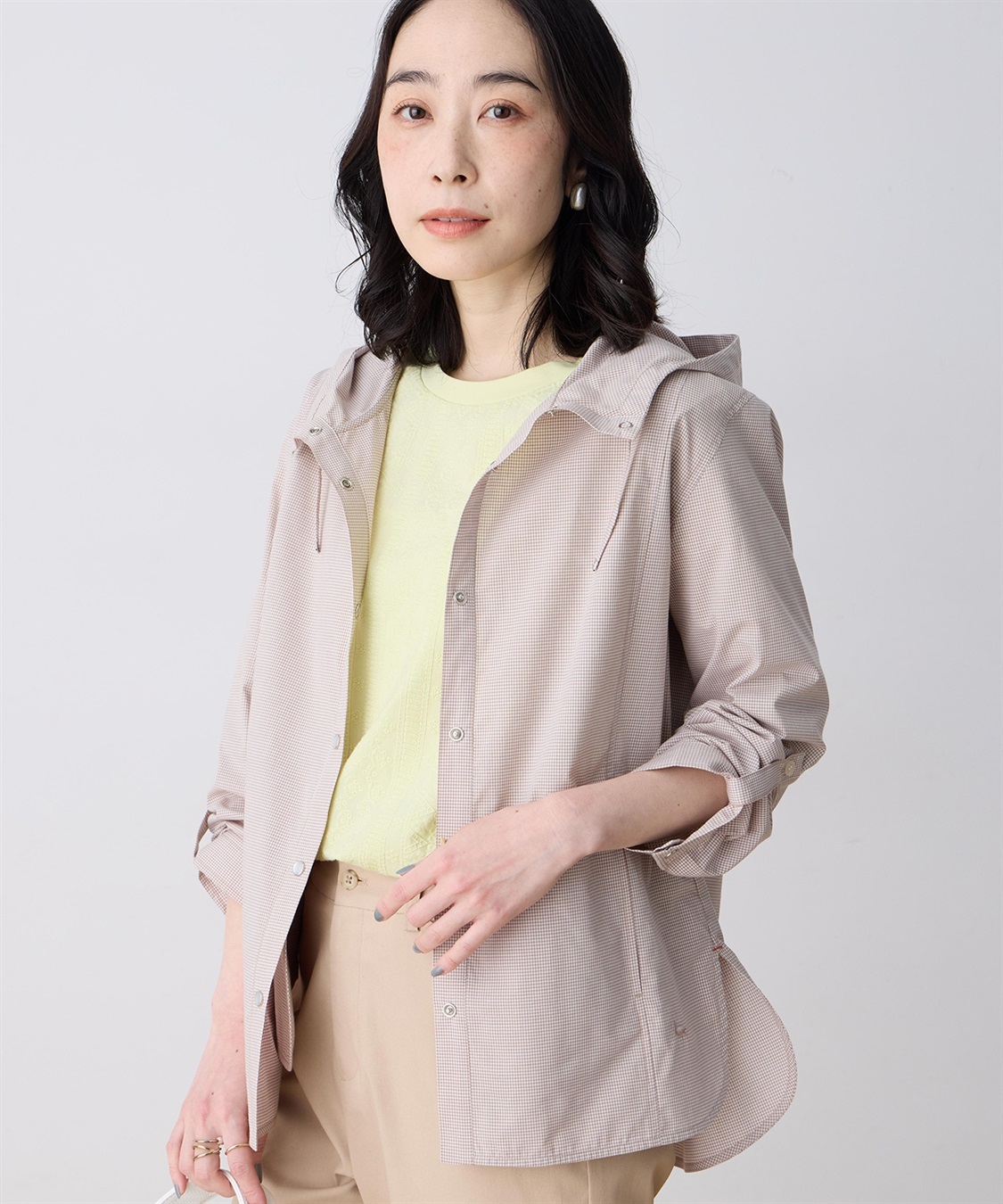 DECOY ギンガムフードシャツジャケット_sub_4