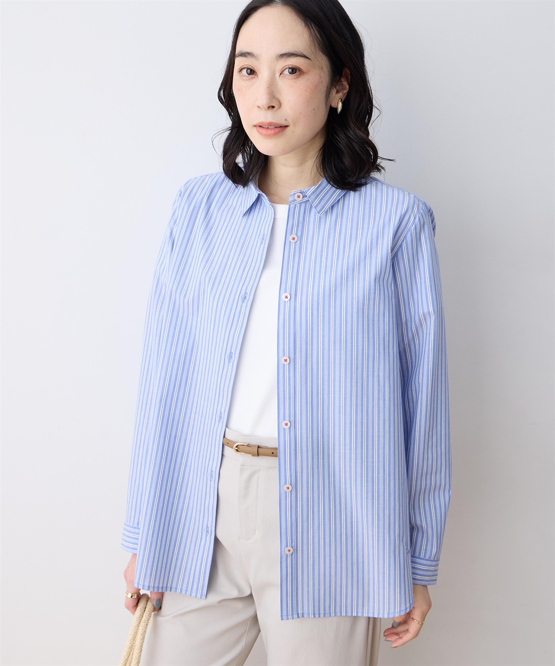 DECOY レギュラーカラーシャツブラウス【綿100％・シワになりにくい】_sub_4