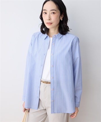 DECOY レギュラーカラーシャツブラウス【綿100％・シワになりにくい】_subthumb_4