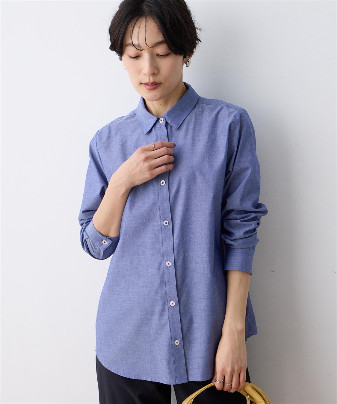 DECOY レギュラーカラーシャツブラウス【綿100％・シワになりにくい】_sub_5