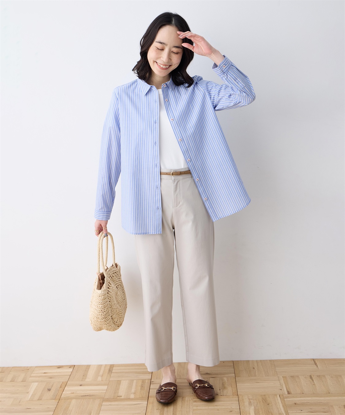 DECOY レギュラーカラーシャツブラウス【綿100％・シワになりにくい】_sub_12