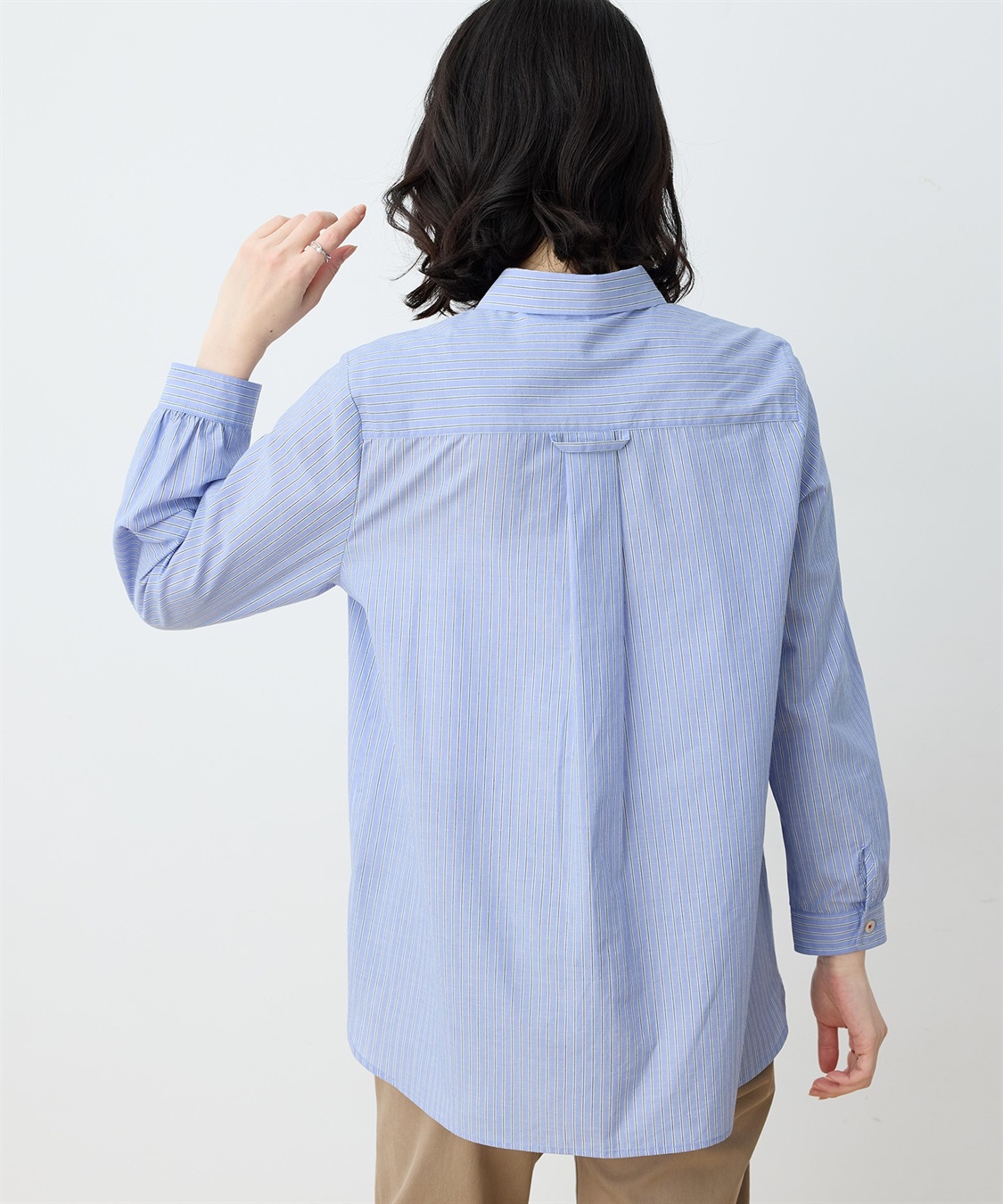 DECOY 【chiyoさんコラボ】ロンドンマーチストライプブラウス【オーガニックコットンブレンド】_sub_2