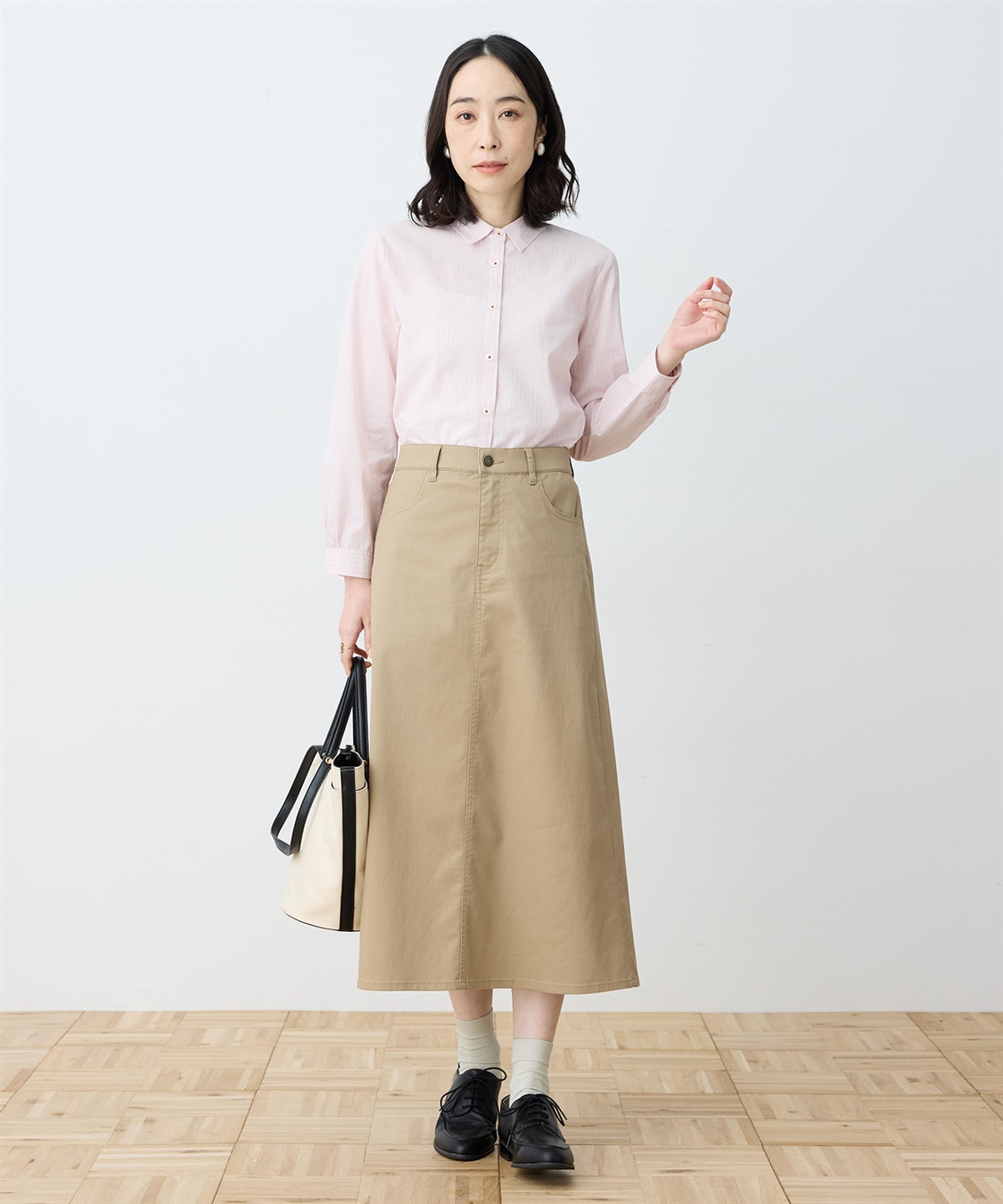 DECOY 【chiyoさんコラボ】ロンドンマーチストライプブラウス【オーガニックコットンブレンド】_sub_7