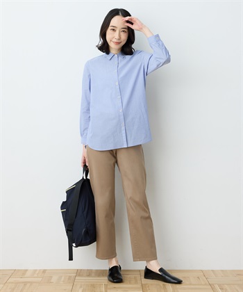 DECOY 【chiyoさんコラボ】ロンドンマーチストライプブラウス【オーガニックコットンブレンド】_subthumb_9