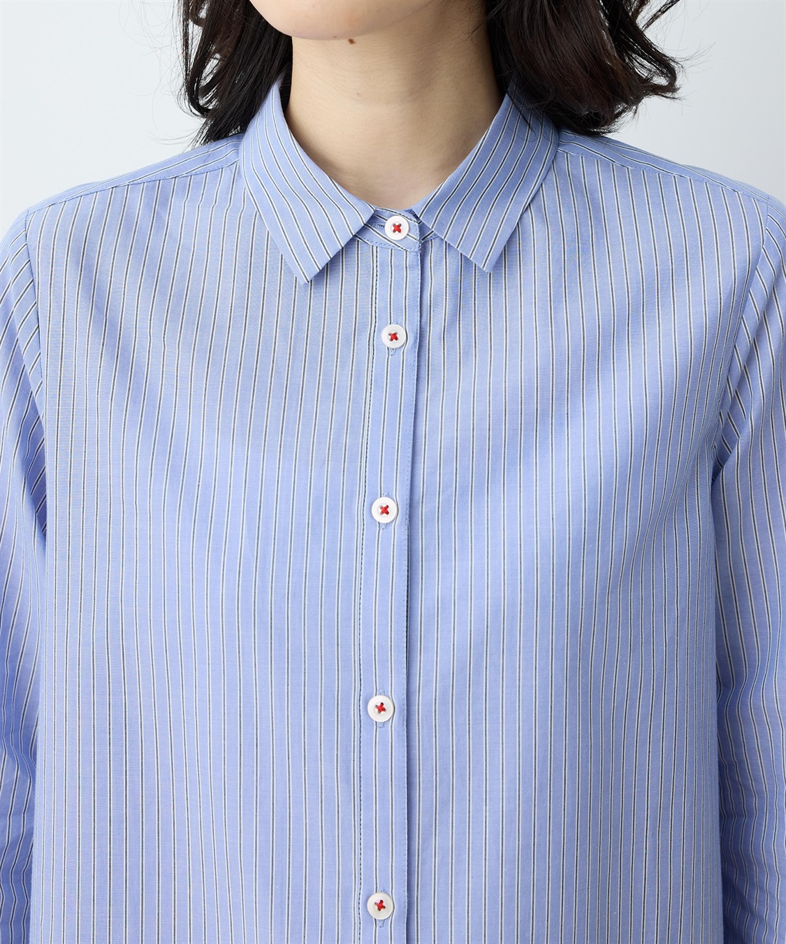 DECOY 【chiyoさんコラボ】ロンドンマーチストライプブラウス【オーガニックコットンブレンド】_sub_11