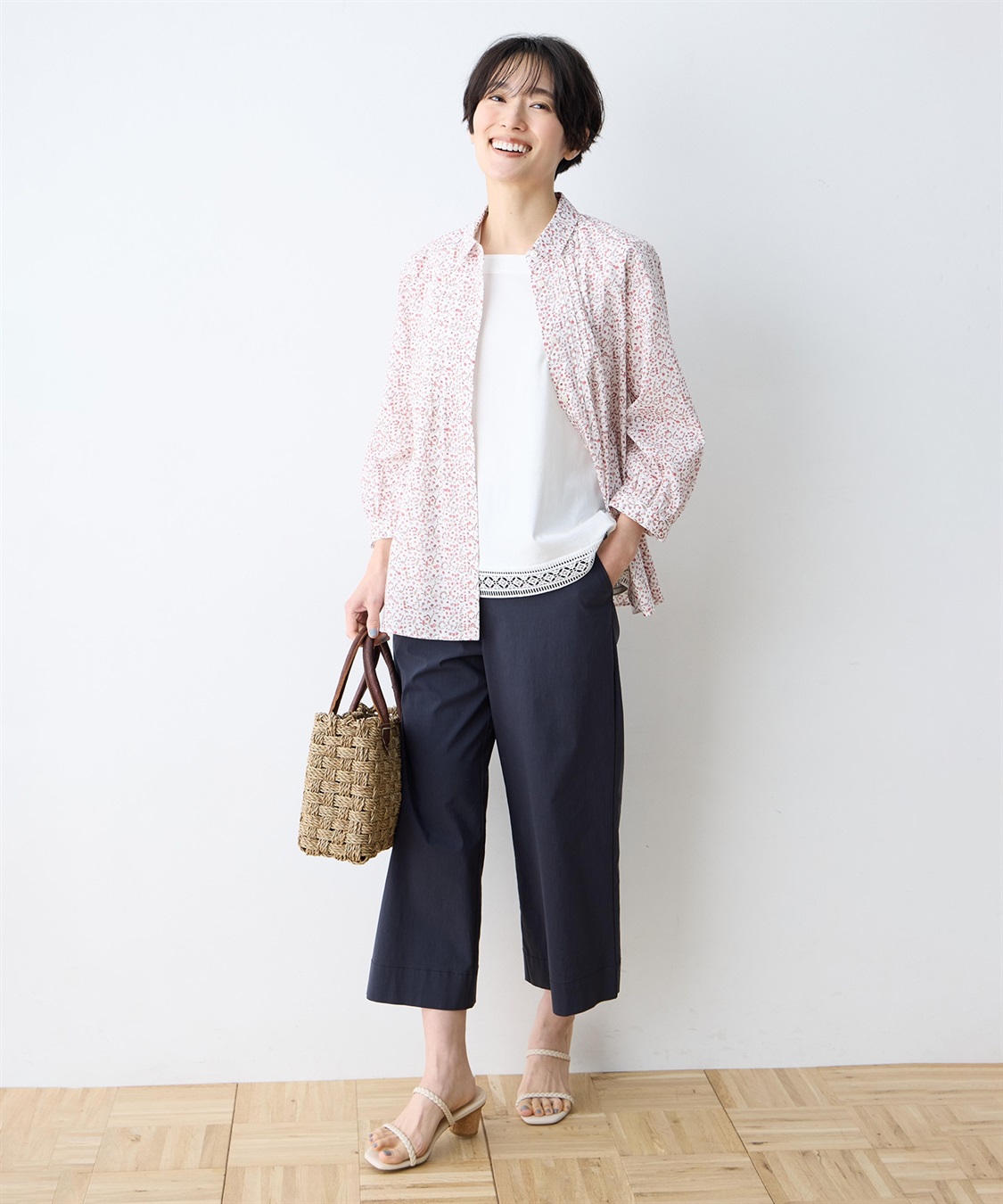 DECOY 【Liberty】リバティプリントピンタックブラウス_sub_5