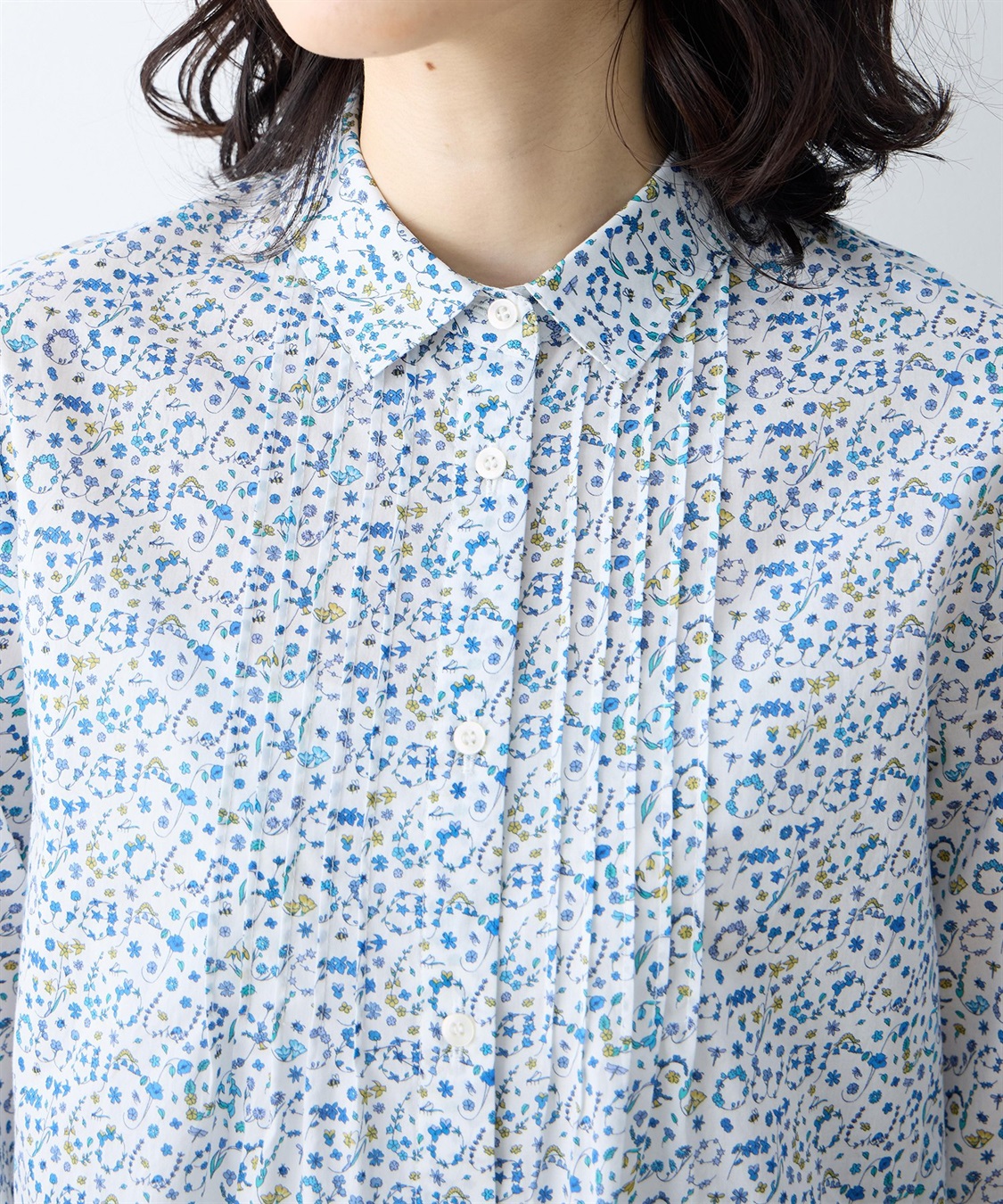 DECOY 【Liberty】リバティプリントピンタックブラウス_sub_8