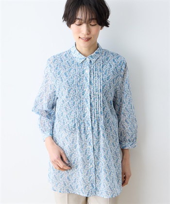 DECOY 【Liberty】リバティプリントボイルピンタックブラウス_subthumb_1