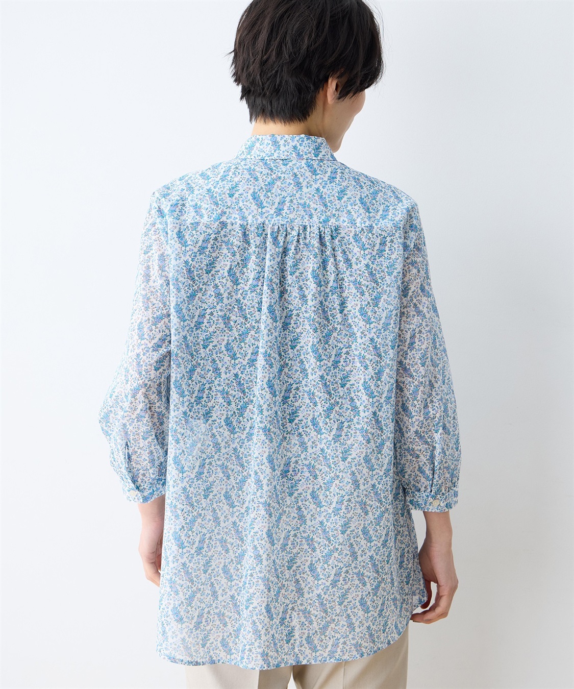 DECOY 【Liberty】リバティプリントボイルピンタックブラウス_sub_3