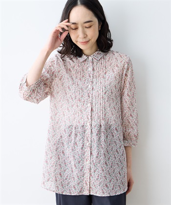 DECOY 【Liberty】リバティプリントボイルピンタックブラウス_subthumb_4