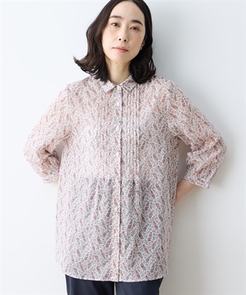 DECOY 【Liberty】リバティプリントボイルピンタックブラウス_subthumb_5