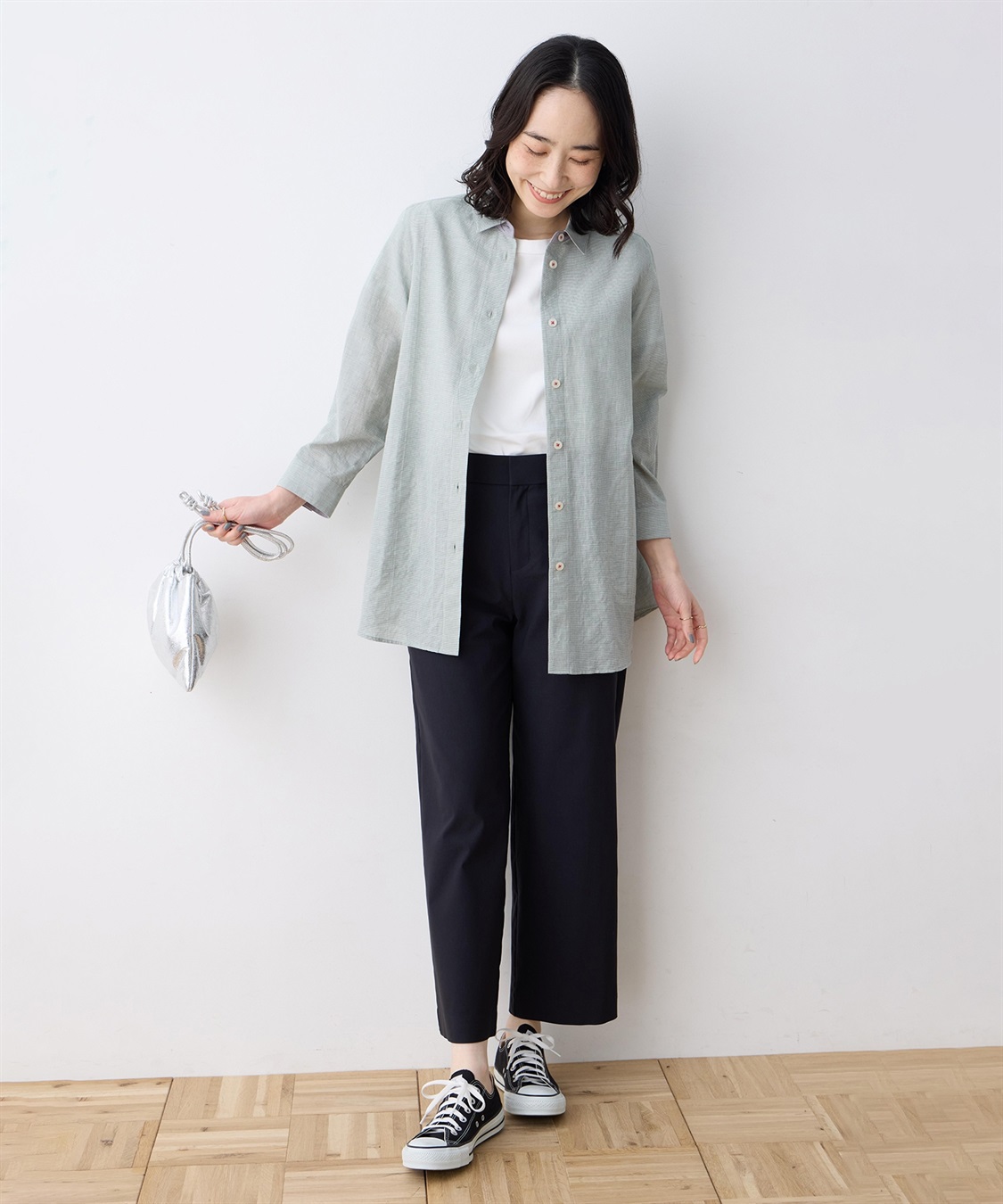 DECOY ミニチェック柄ポケット付きシャツ_sub_7