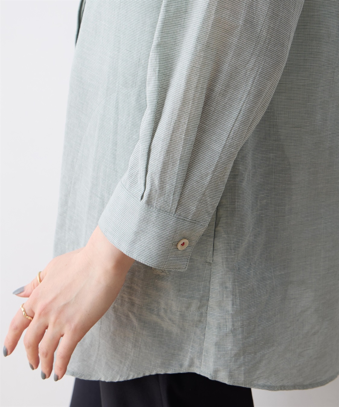 DECOY ミニチェック柄ポケット付きシャツ_sub_10