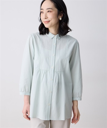 DECOY 刺しゅうストライプブラウス_subthumb_1