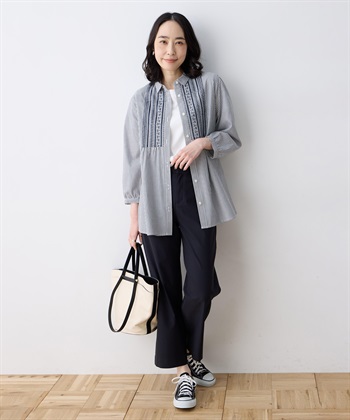 DECOY 刺しゅうストライプブラウス_subthumb_6