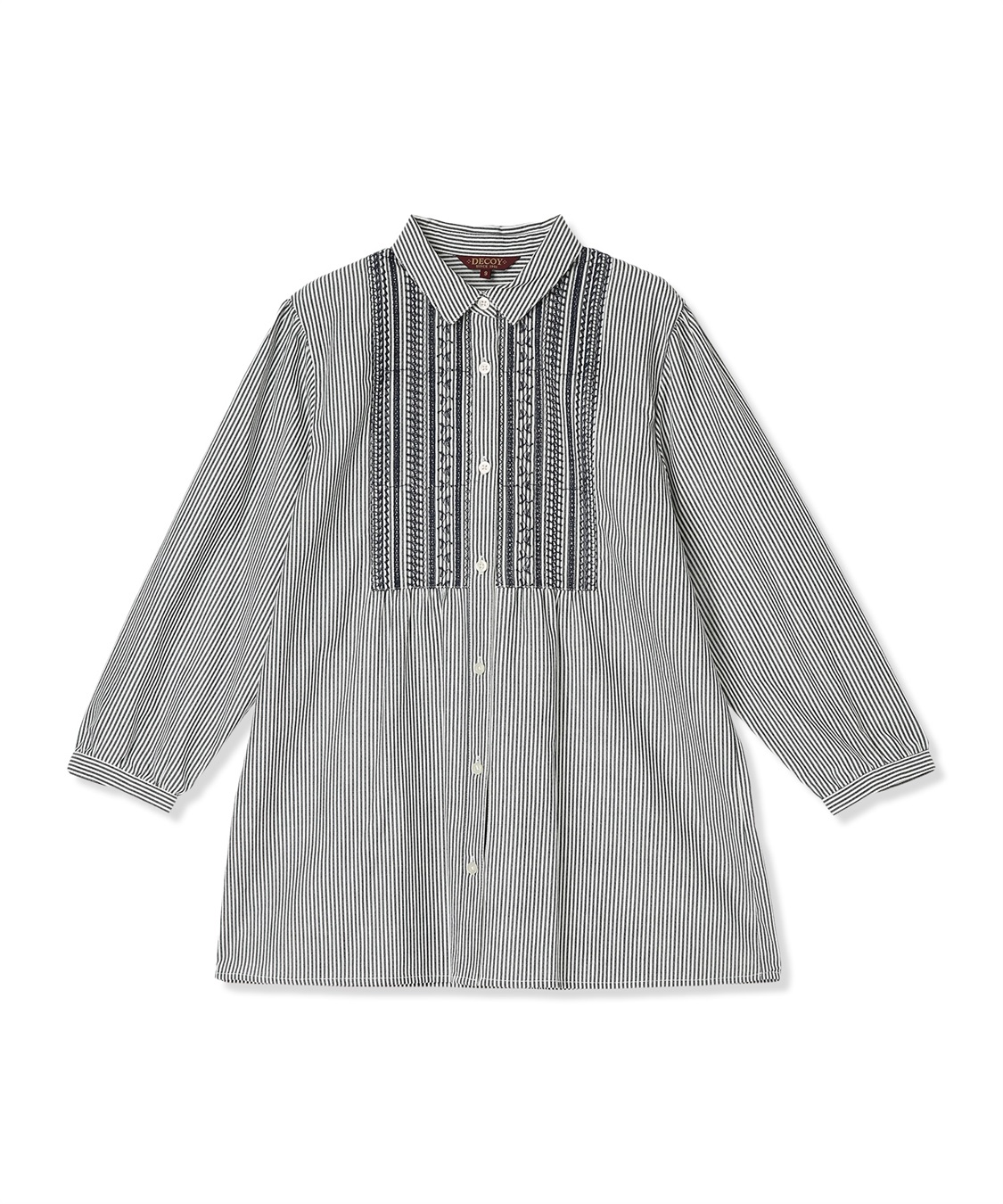 DECOY 刺しゅうストライプブラウス_sub_25