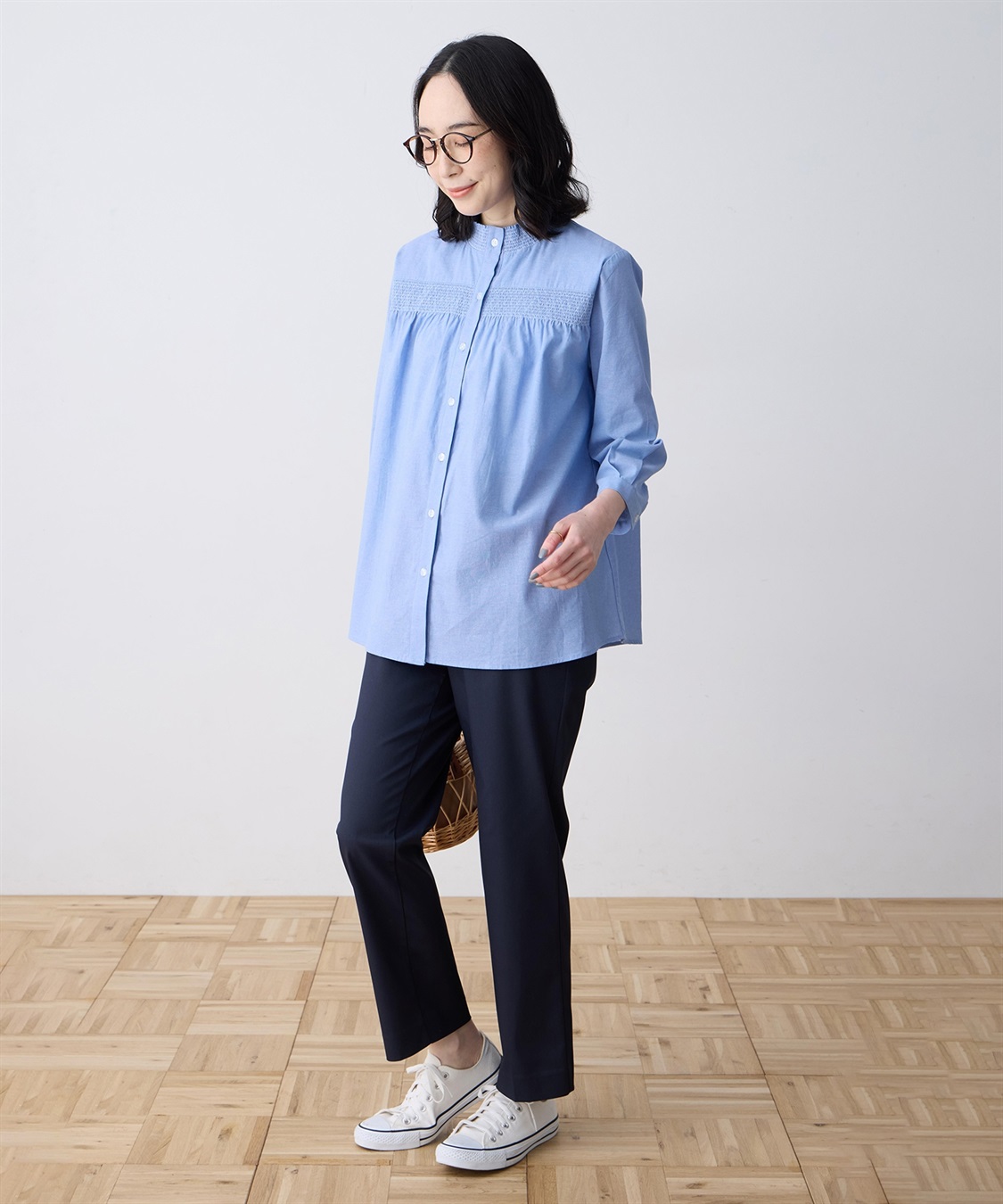 DECOY シャンブレー刺しゅうブラウス_sub_6