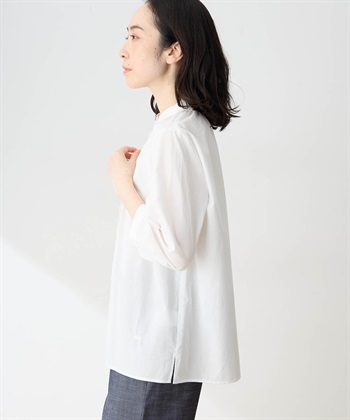 DECOY ひやさらコットンギャザーシャツ【冷感】【UVカット】【ひやさら・UVカット・オーガニックコットン】_subthumb_2