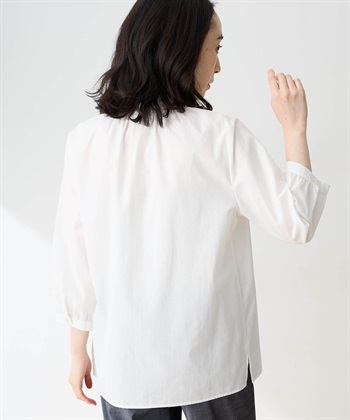 DECOY ひやさらコットンギャザーシャツ【冷感】【UVカット】【ひやさら・UVカット・オーガニックコットン】_subthumb_3