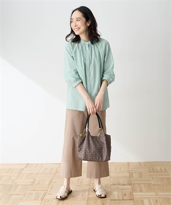 DECOY ひやさらコットンギャザーシャツ【冷感】【UVカット】【ひやさら・UVカット・オーガニックコットン】_subthumb_6