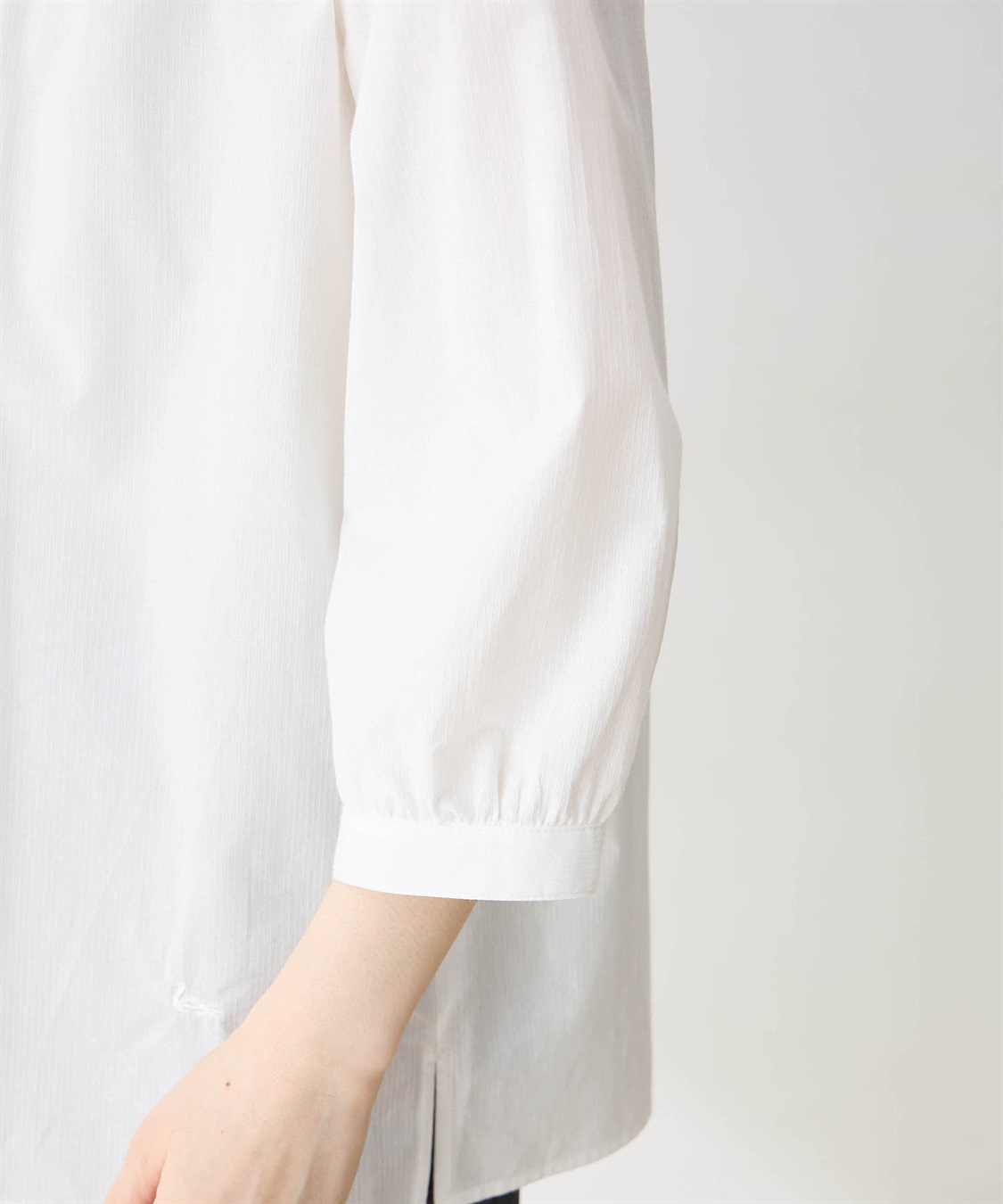 DECOY ひやさらコットンギャザーシャツ【冷感】【UVカット】【ひやさら・UVカット・オーガニックコットン】_sub_10