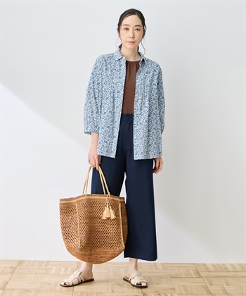 美品✨PRISTINE♡オーガニックコットンブラウス ジョーゼットセーラー