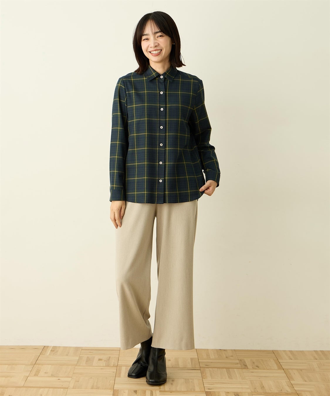 DECOY タータンチェックレギュラーカラーシャツ【オーガニックコットンブレンド】_sub_11