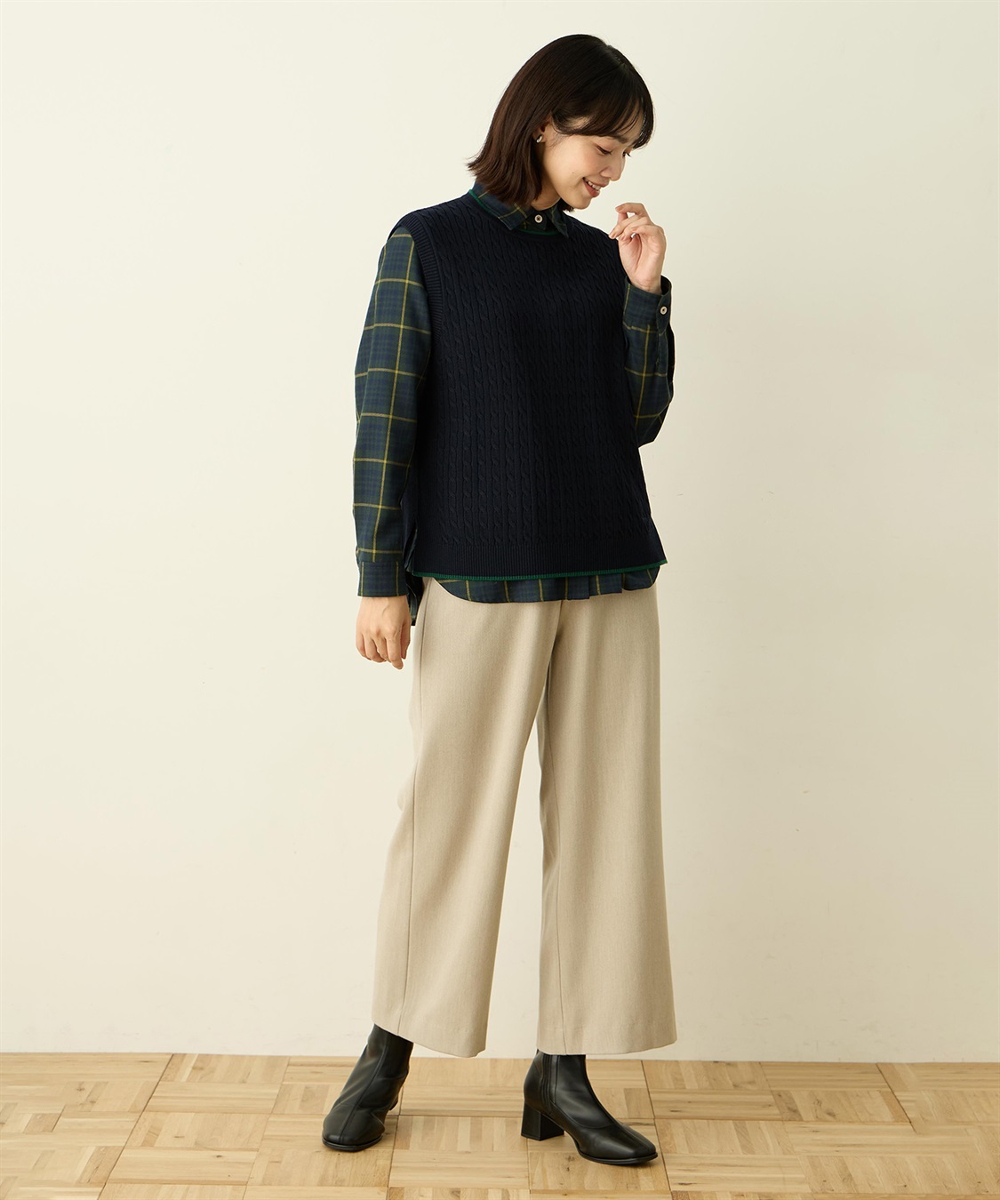 DECOY タータンチェックレギュラーカラーシャツ【オーガニックコットンブレンド】_sub_14