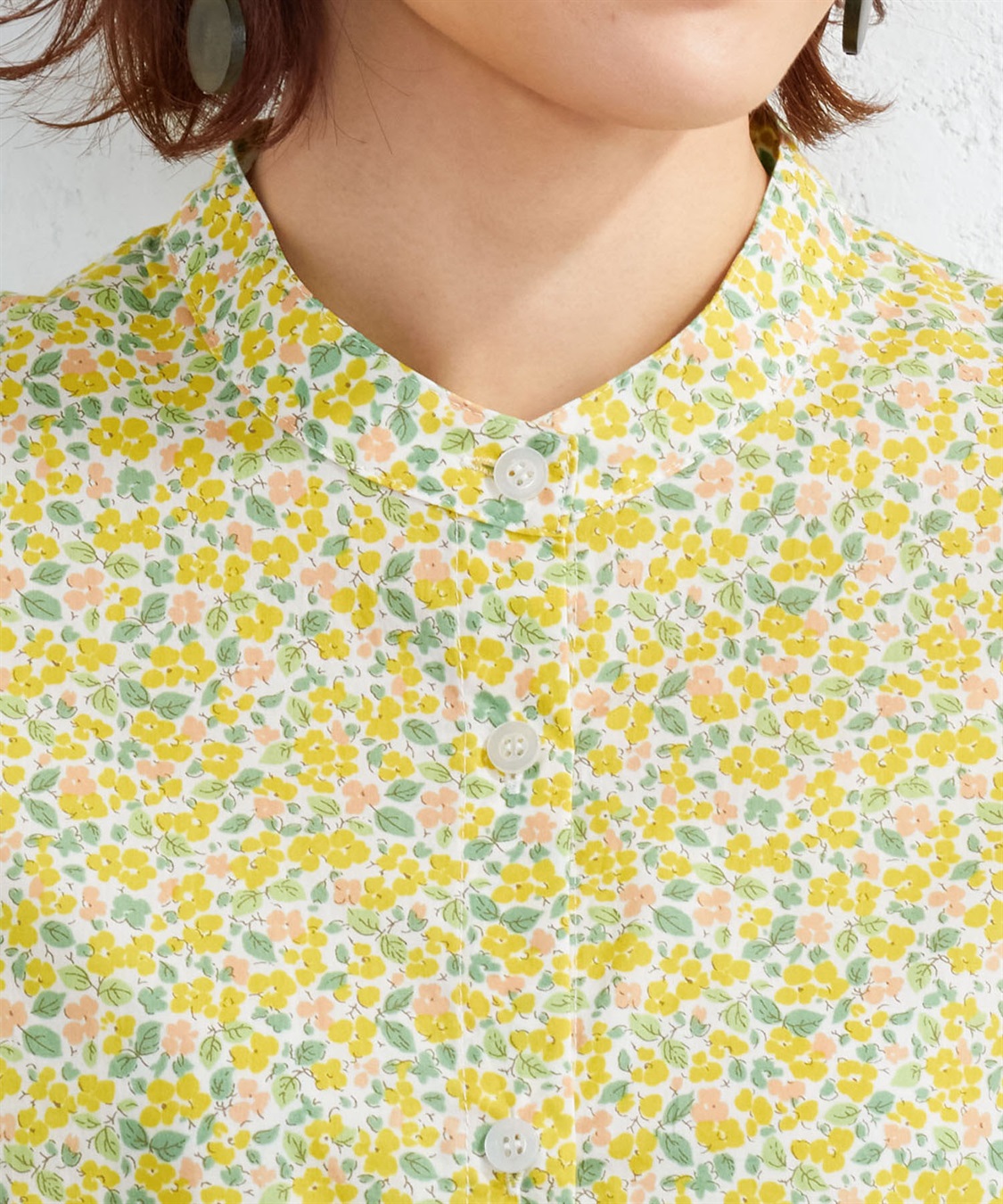 DECOY 花柄オーガニックコットンブラウス_sub_4