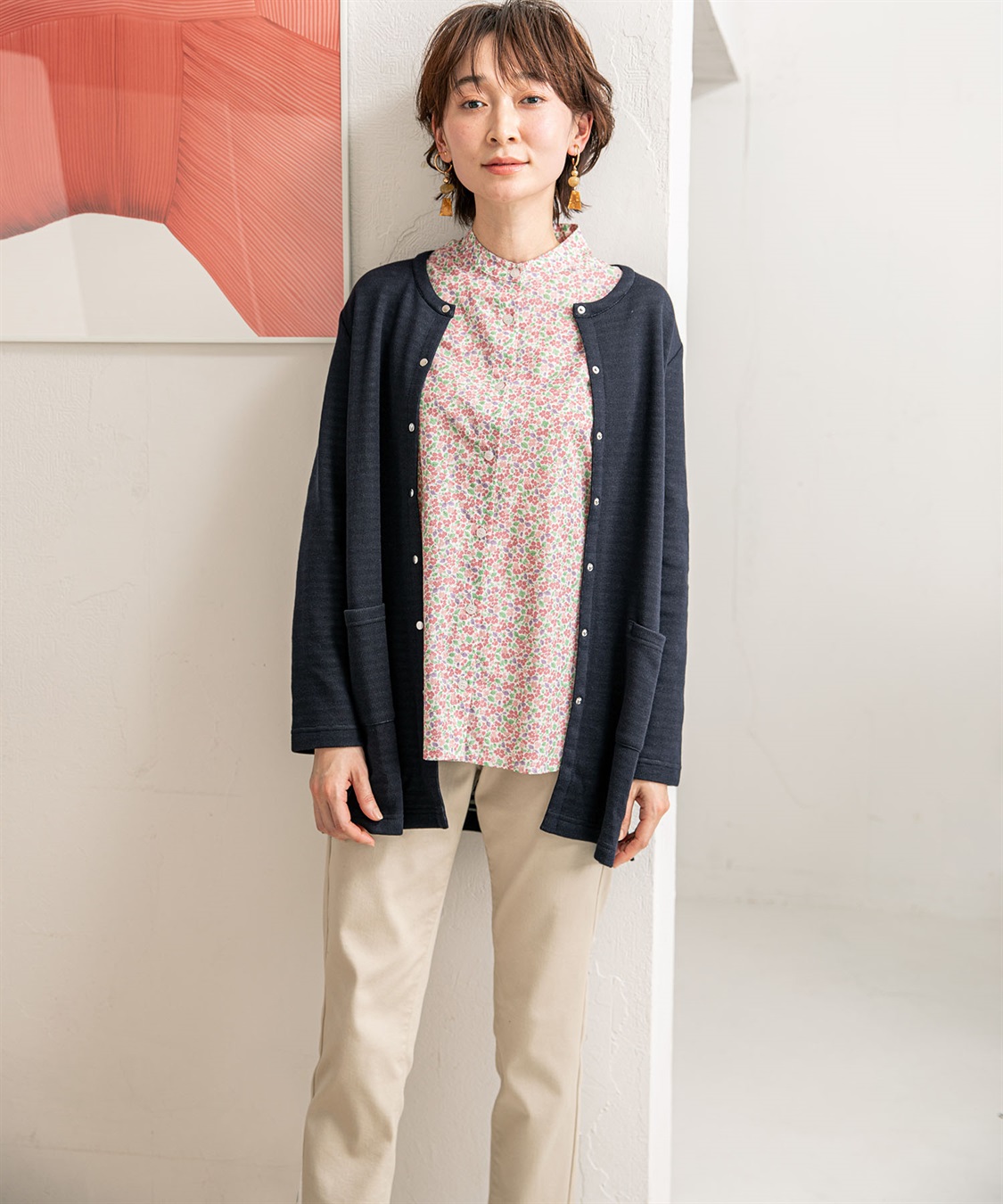 DECOY 花柄オーガニックコットンブラウス_sub_14