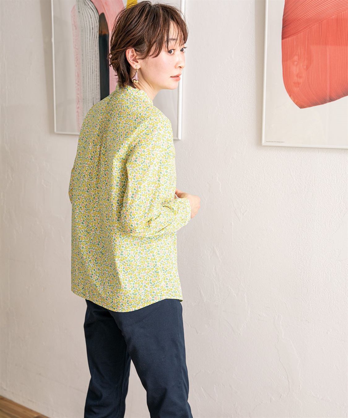 DECOY 花柄オーガニックコットンブラウス_sub_15