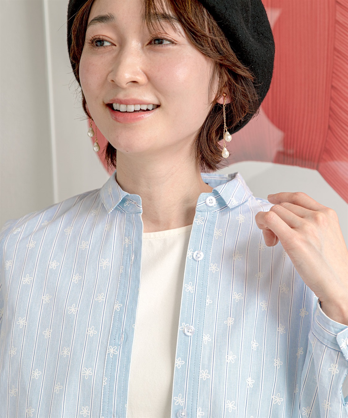 DECOY ストライププリントオーガニックコットンシャツ_sub_15