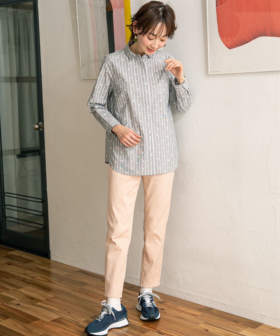 DECOY ストライププリントオーガニックコットンシャツ_sub_16